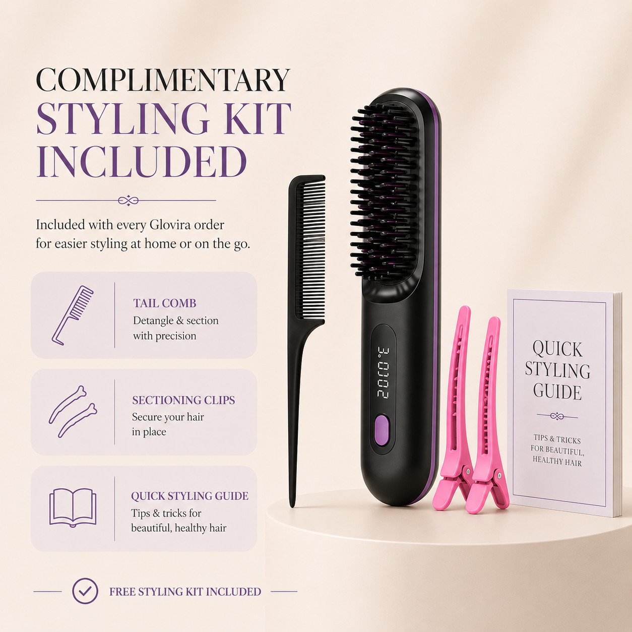 Glovira Smoothing Heat Brush