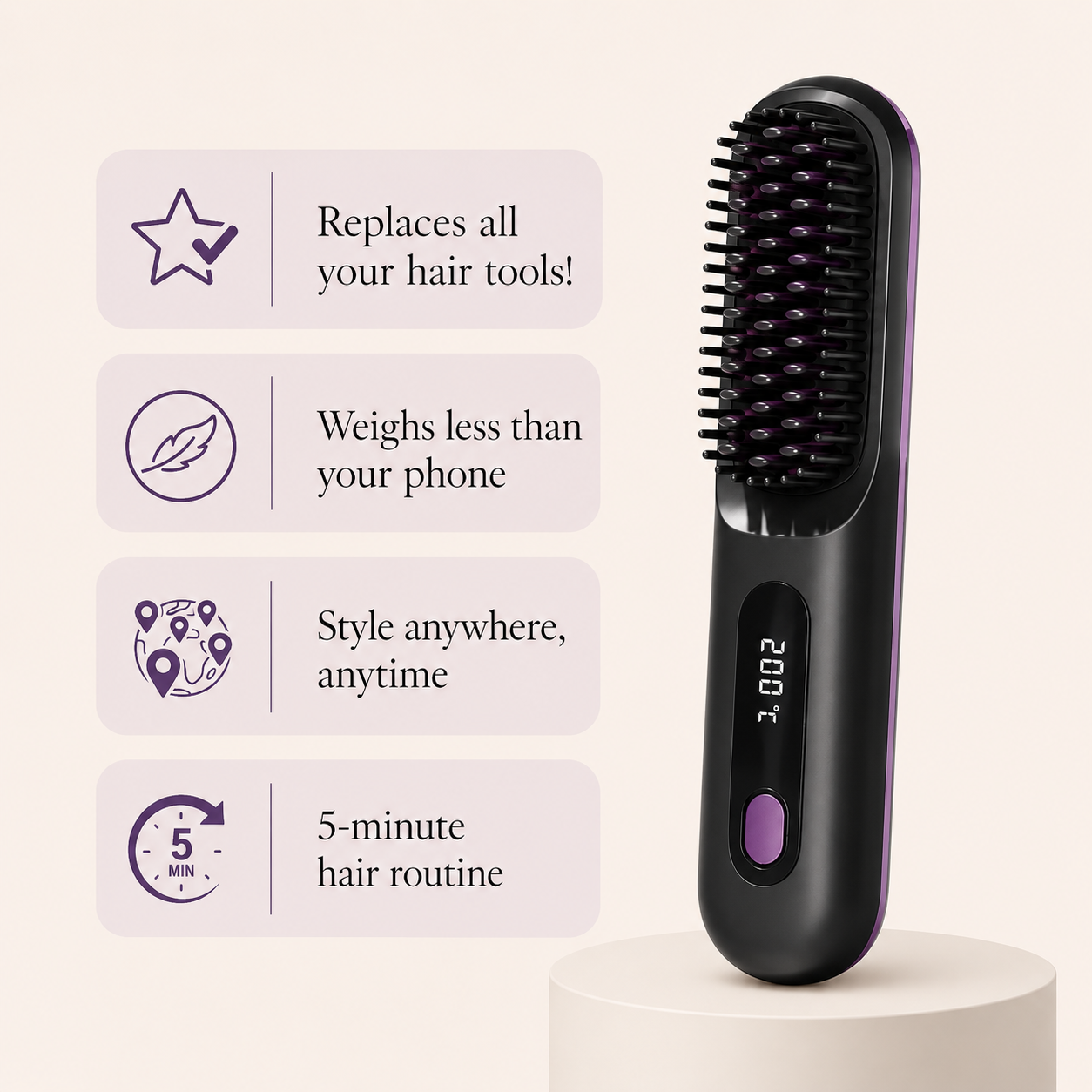 Glovira Smoothing Heat Brush